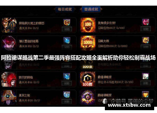 阿拉德谋略战第二季最强阵容搭配攻略全面解析助你轻松制霸战场